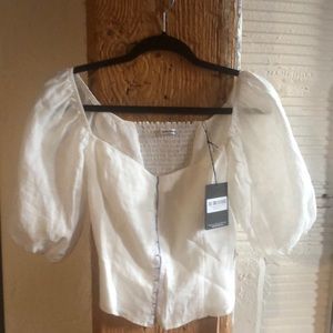 Reformation Romi Top White Size 4 never worn
